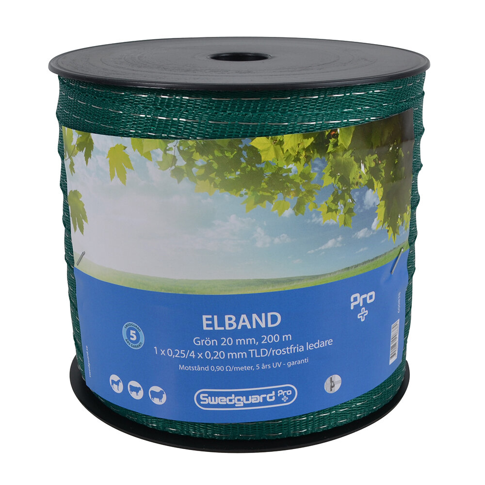 Elband Pro+ 20 mm grön 200 m 1x0,25/4x0,20
