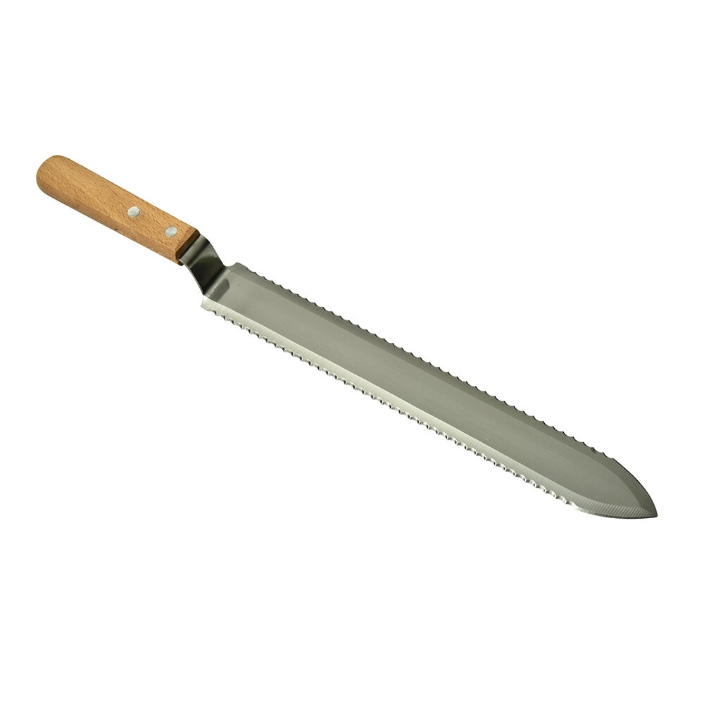 Avtäckningskniv tandad knivsegg