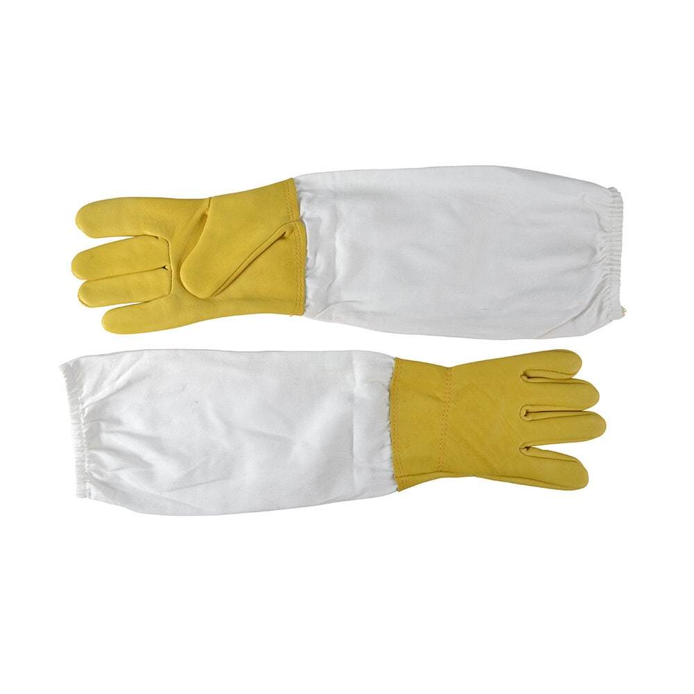 Handskar fårskinn/kanvas