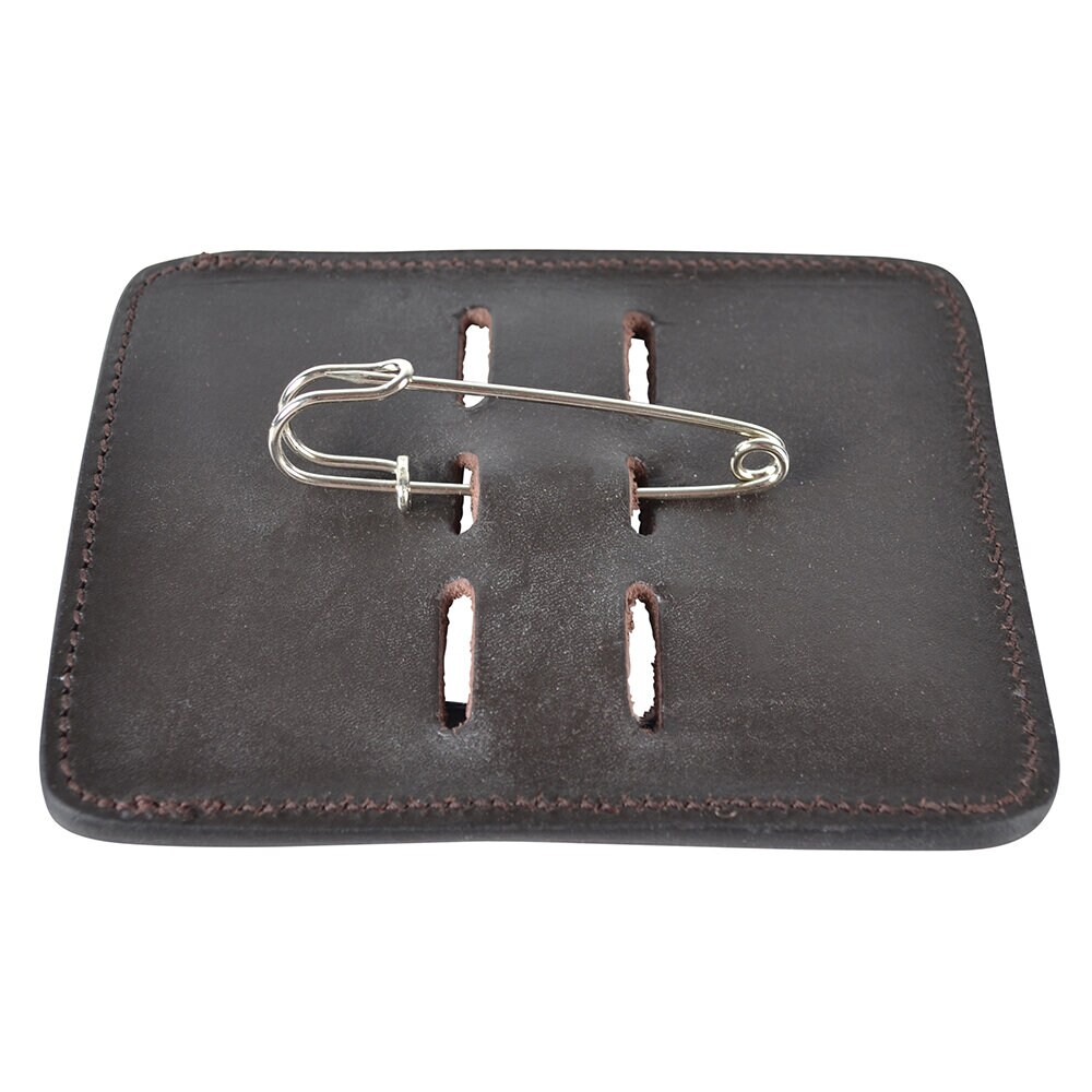 Nummerlapp Fyrkantig 4-siffror Brun m strass