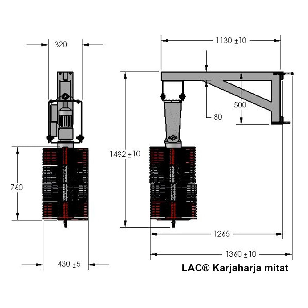 Koryktborste LAC 230V