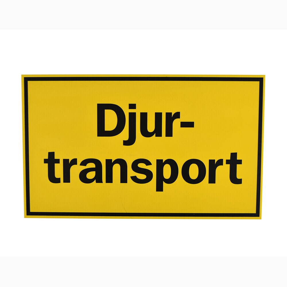 Skylt Djurtransport