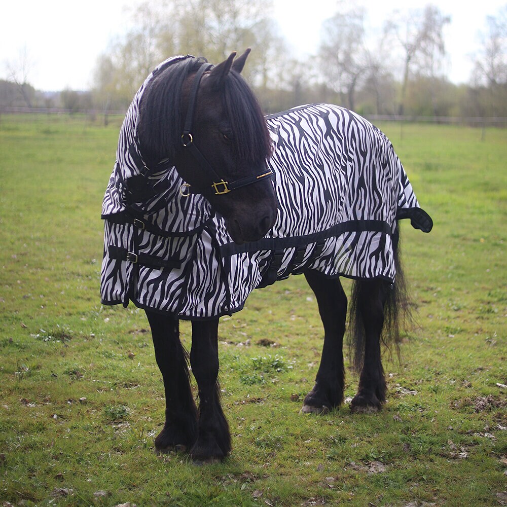 Flugtäcke med hals, zebtratryck